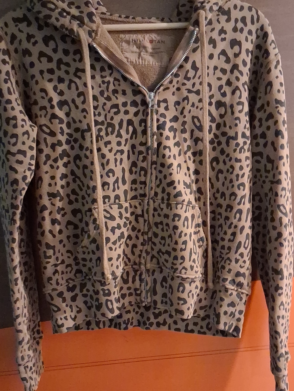 Nili Lotan Cheetah Hoodie, Small, Like-New. SAME DAY SHIPPING!